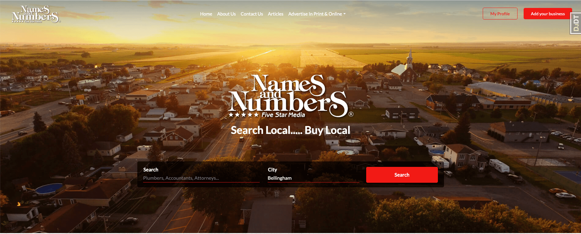 Names and Numbers home page